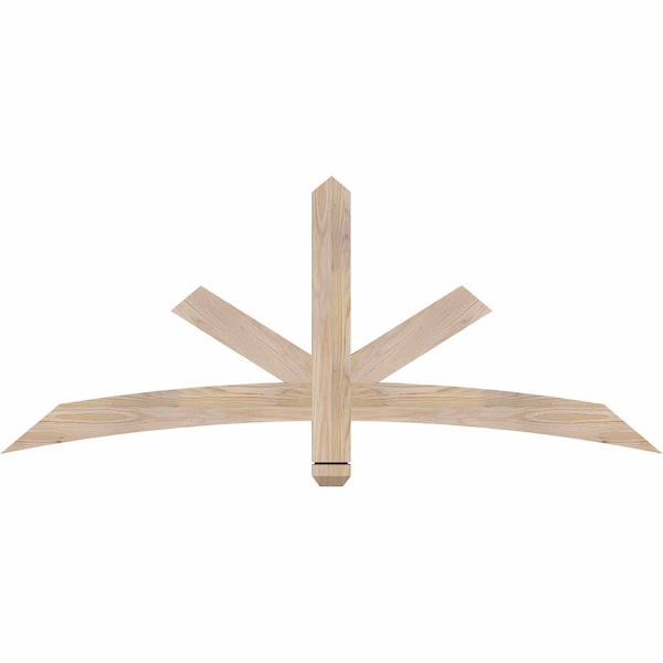 Ekena Millwork Alberta Smooth Timber Gable Bracket, Douglas Fir, 60"W x 25"H x 1 1/2"D x 3 1/2"F, 10/12 Pitch GBW060X25X0204ALB00SDF - main